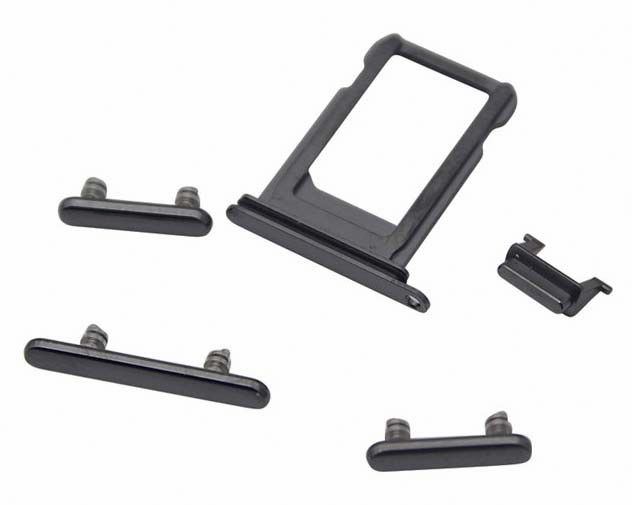 SOPORTE SIM + BOTONES NEGROS IPHONE X