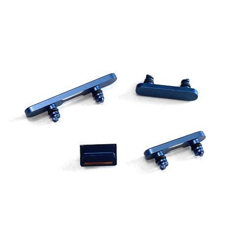 SET 4 BOTONES AZULES IPHONE 15 PRO