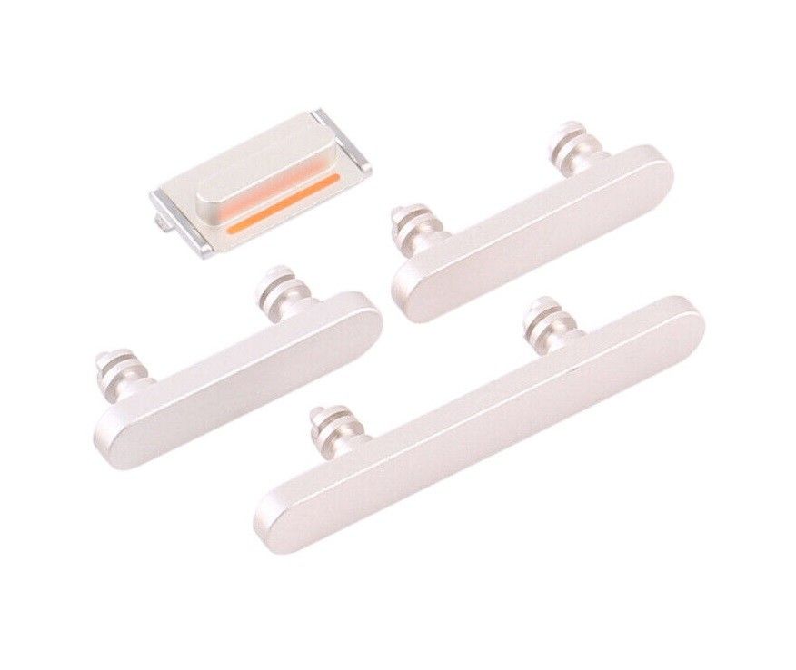 SET 4 BOTONES BLANCOS IPHONE 15 PRO / 15 PRO MAX