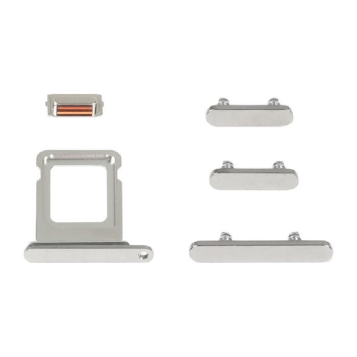 SET Botones + Soporte Sim Blanco Iphone 14 / 14 Plus