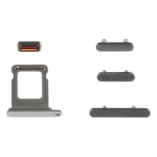 Set Botones + Soporte sim Gris Iphone 14 Pro / 14 Pro Max