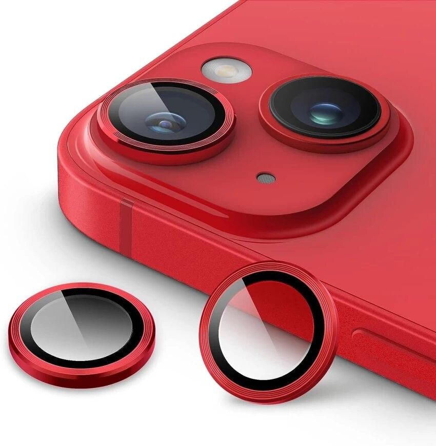 SET 2 Cubierta Camara Roja Iphone 14 / 14 Plus