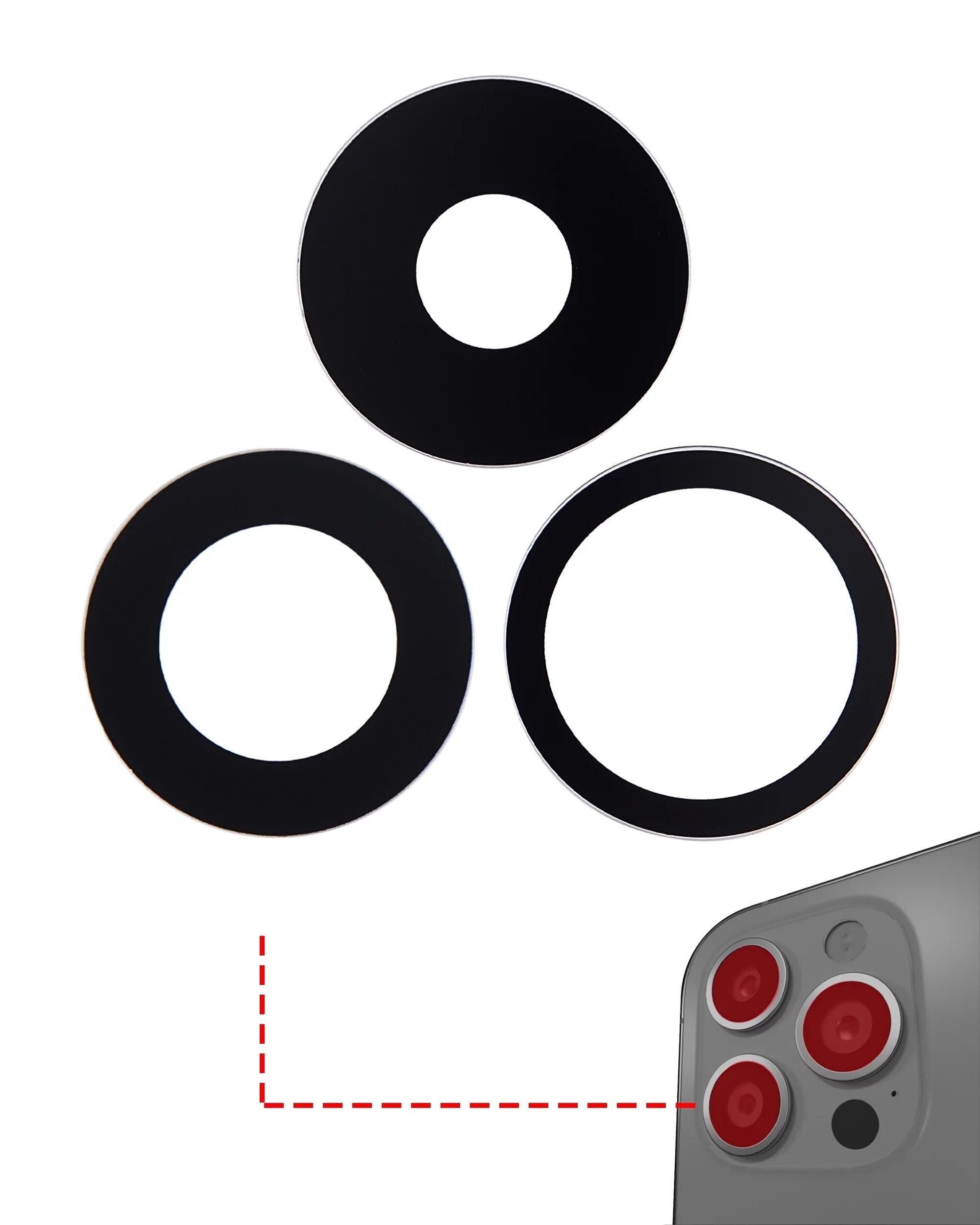 SET 3 CRISTAL CAMARA PARA IPHONE 14 PRO / 14 PRO MAX