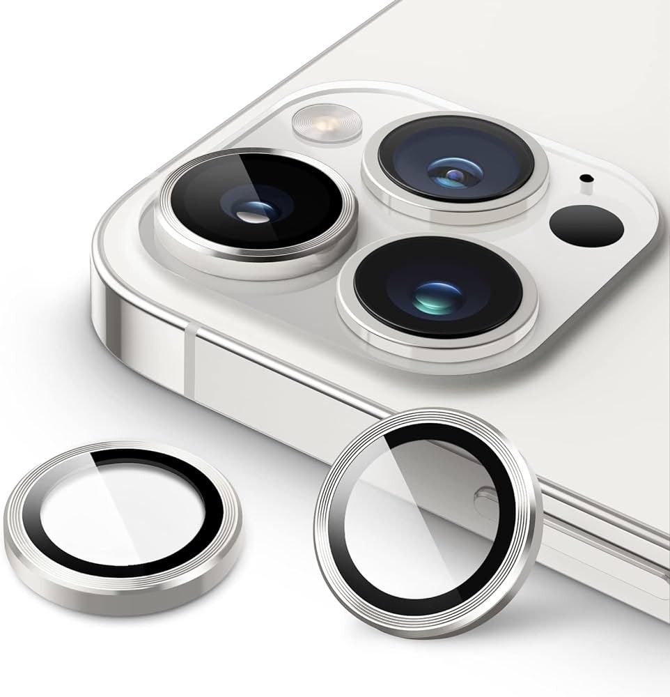 SET 3 CUBIERTA CAMARA BLANCA PARA IPHONE 14 PRO / 14 PRO MAX