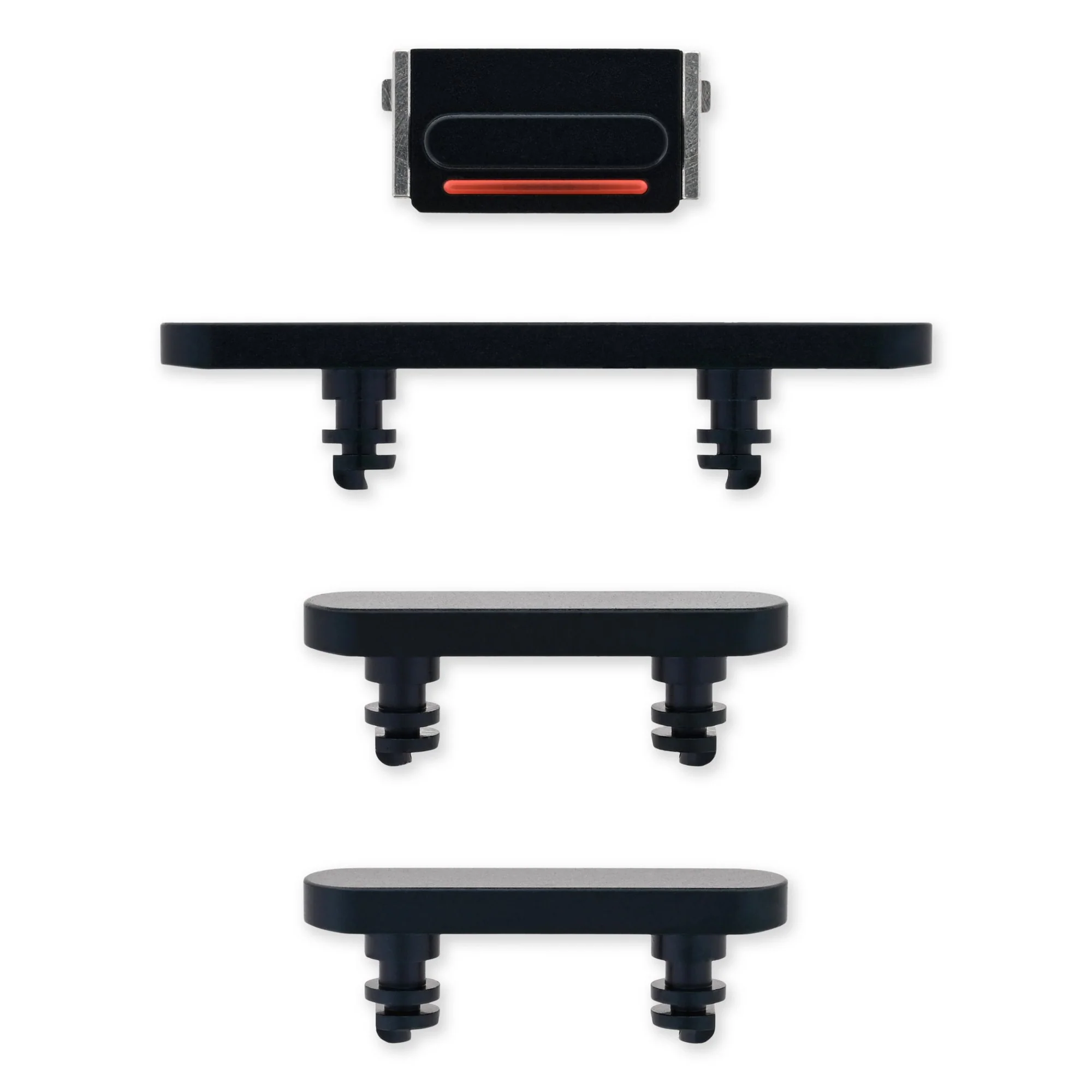 SET 4 BOTONES NEGROS PARA IPHONE 13 / 13 MINI