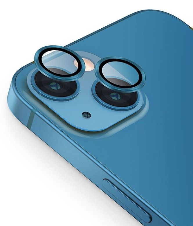 Set 2 cubierta camara azul para IPhone 13 / 13 Mini