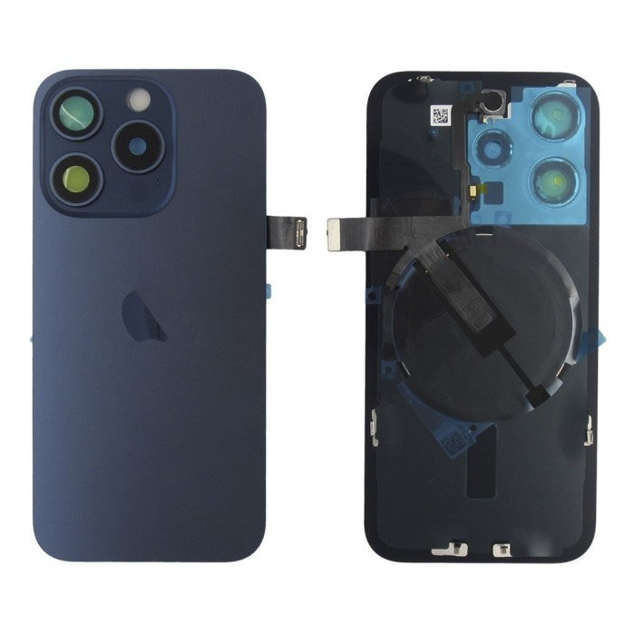 Tapa trasera iPhone 15 Pro  Azul (Con Componentes)