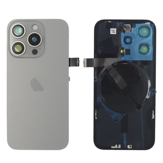 Tapa trasera iPhone 15 Pro Gris (Con Componentes)