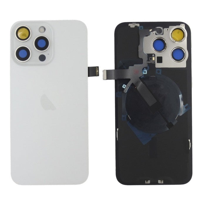 Tapa trasera iPhone 15 Pro Max Blanco (Con Componentes)