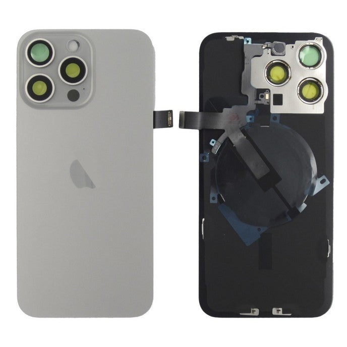 Tapa trasera iPhone 15 Pro Max Gris (Con Componentes)