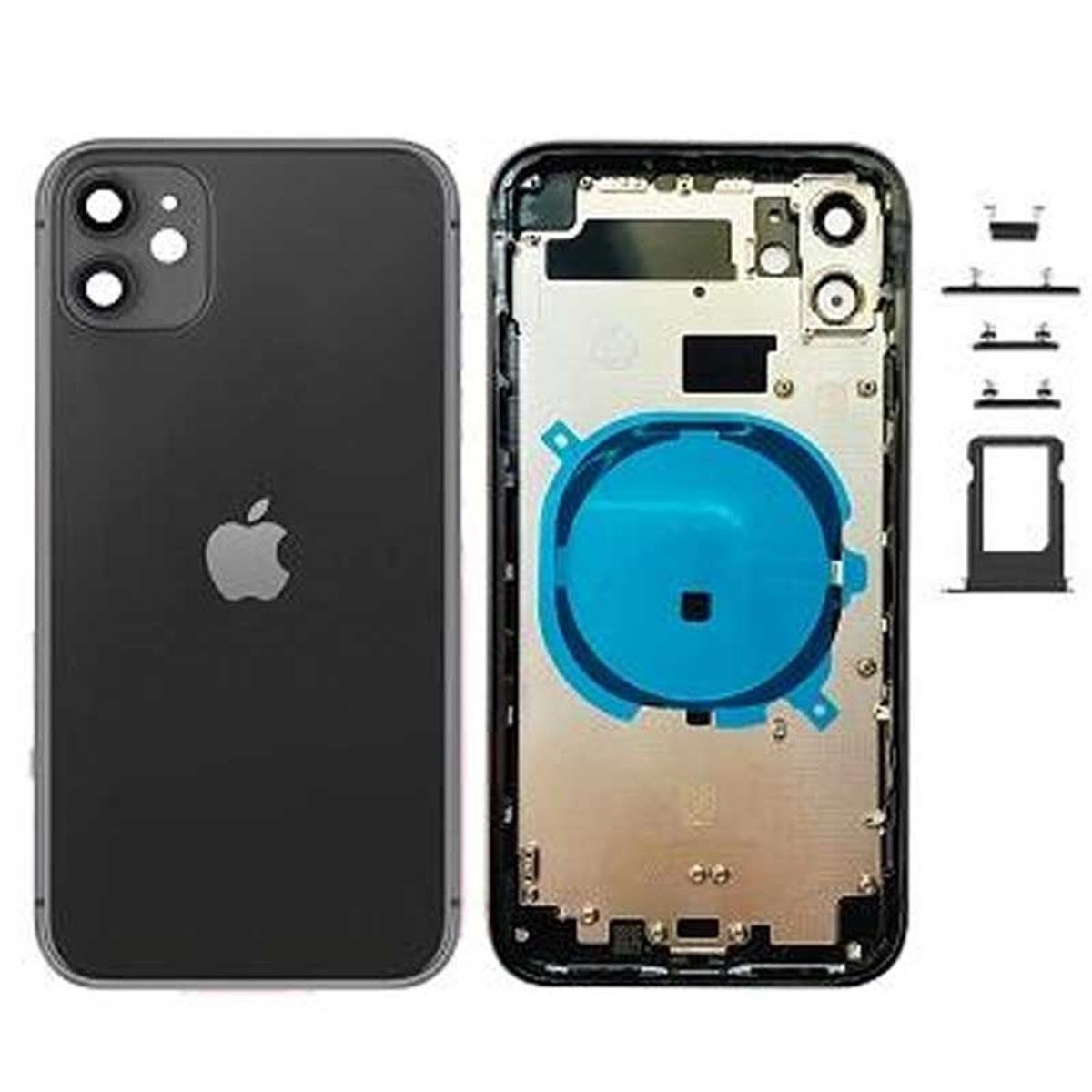 Chasis+tapa trasera iPhone 11 Negro (Con Rejillas)
