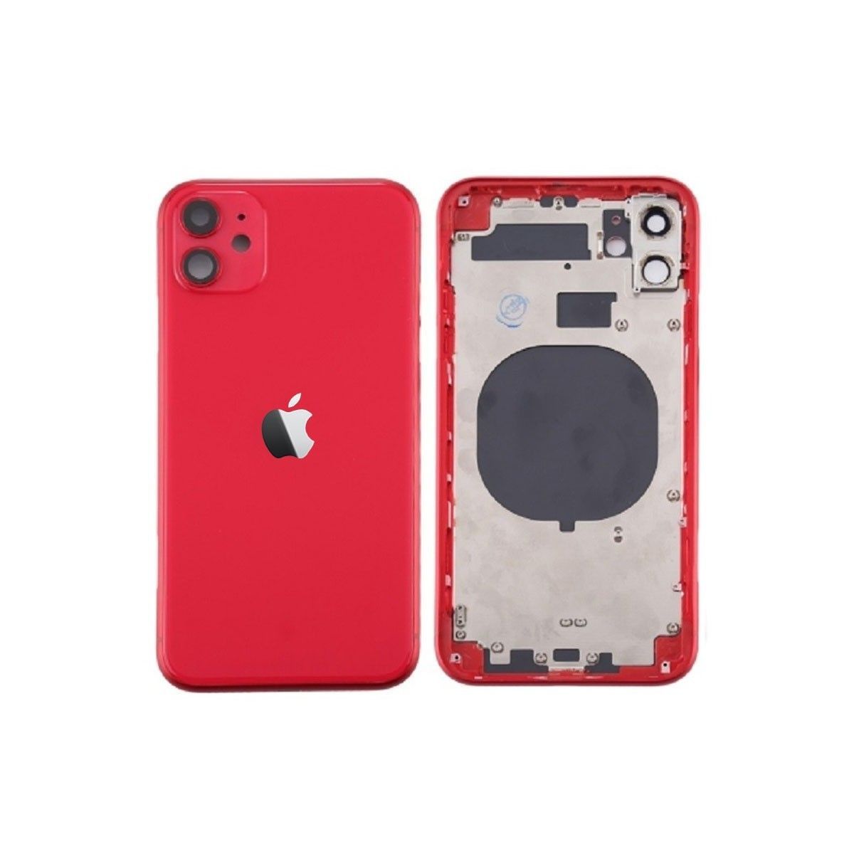 Chasis+tapa trasera iPhone 11 Rojo (Con Rejillas)