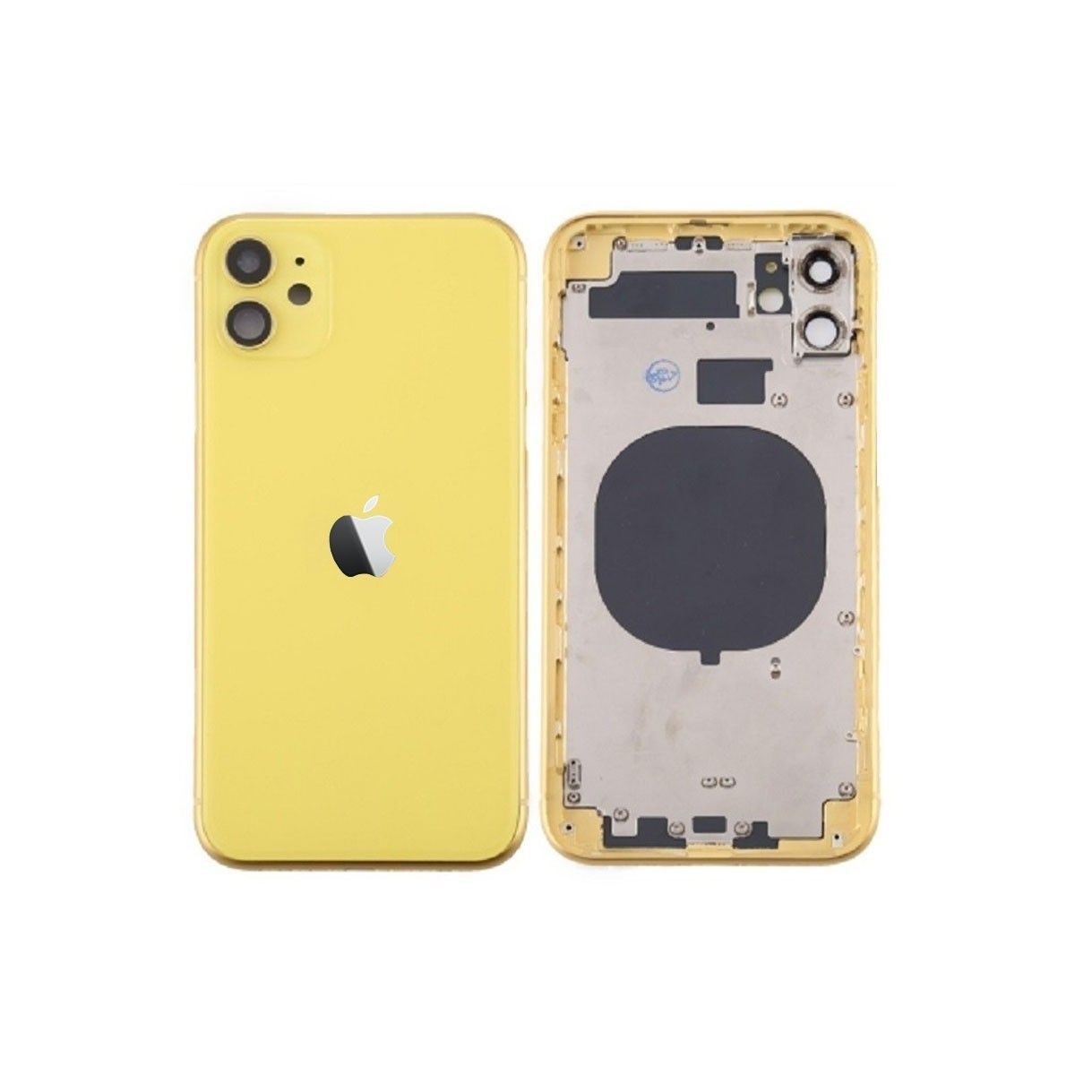 Chasis+tapa trasera iPhone 11 Amarillo (Con Rejillas)