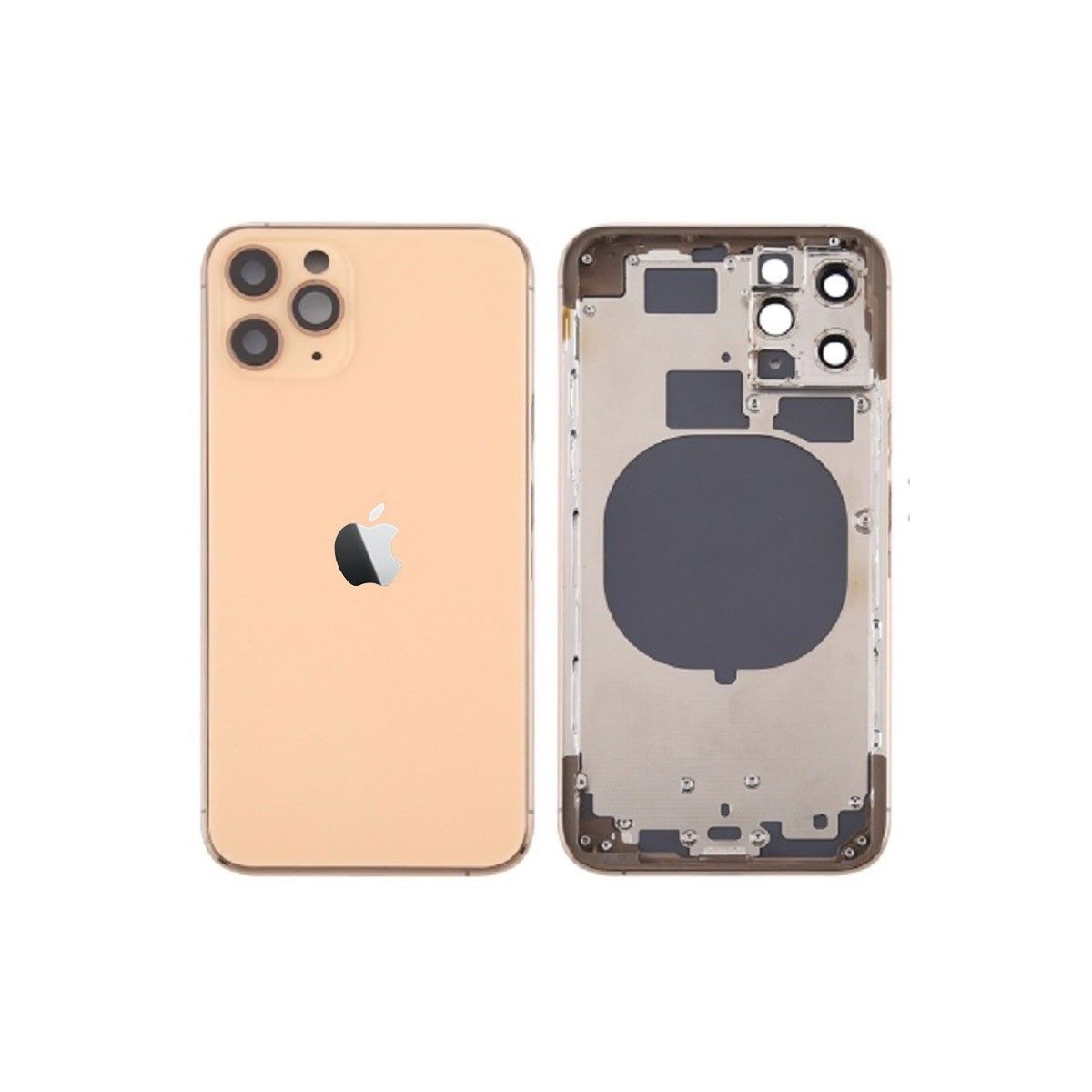 Chasis+tapa trasera iPhone 11 Pro Oro (Con Rejillas)