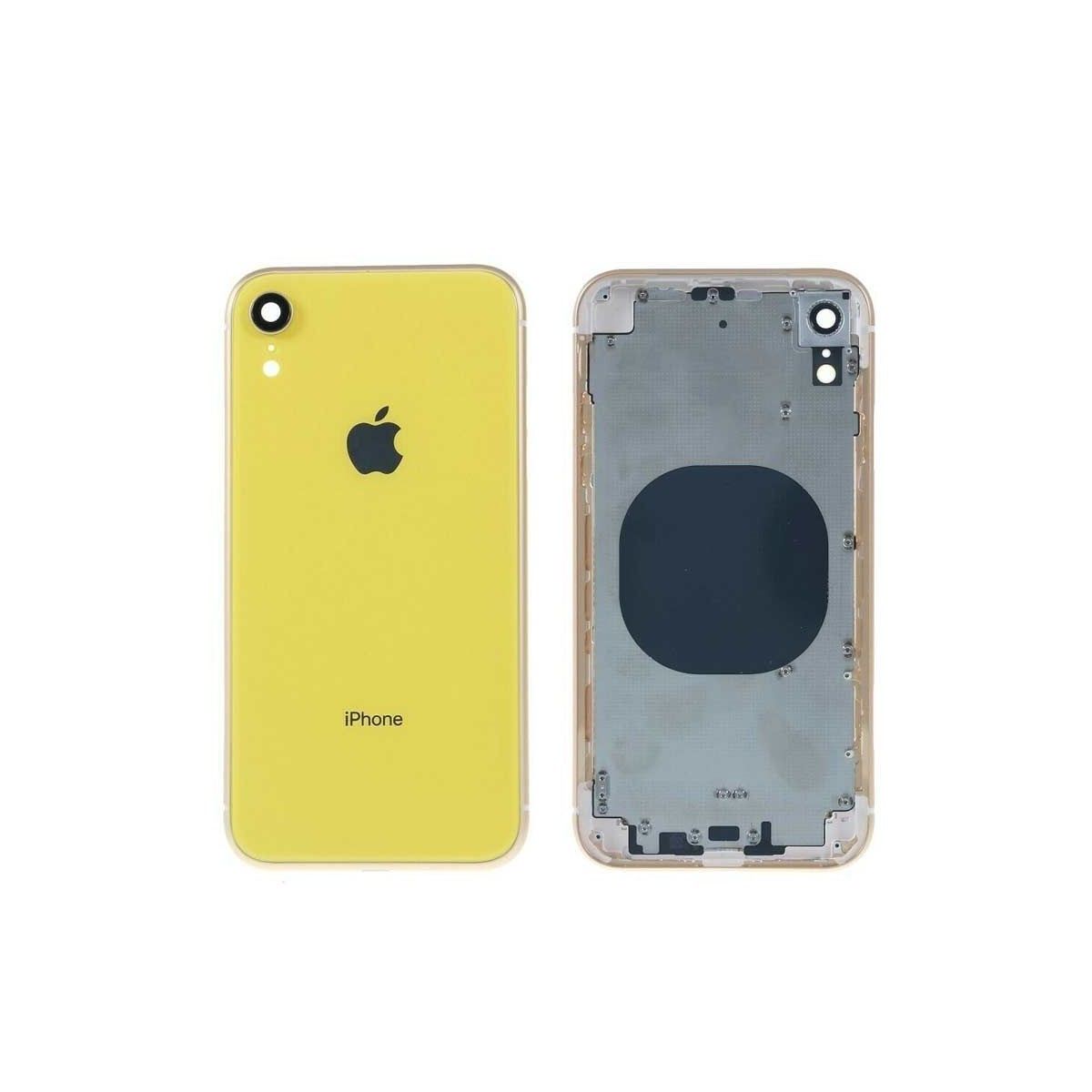 Chasis+tapa trasera iPhone Xr Amarillo (Con Rejillas)