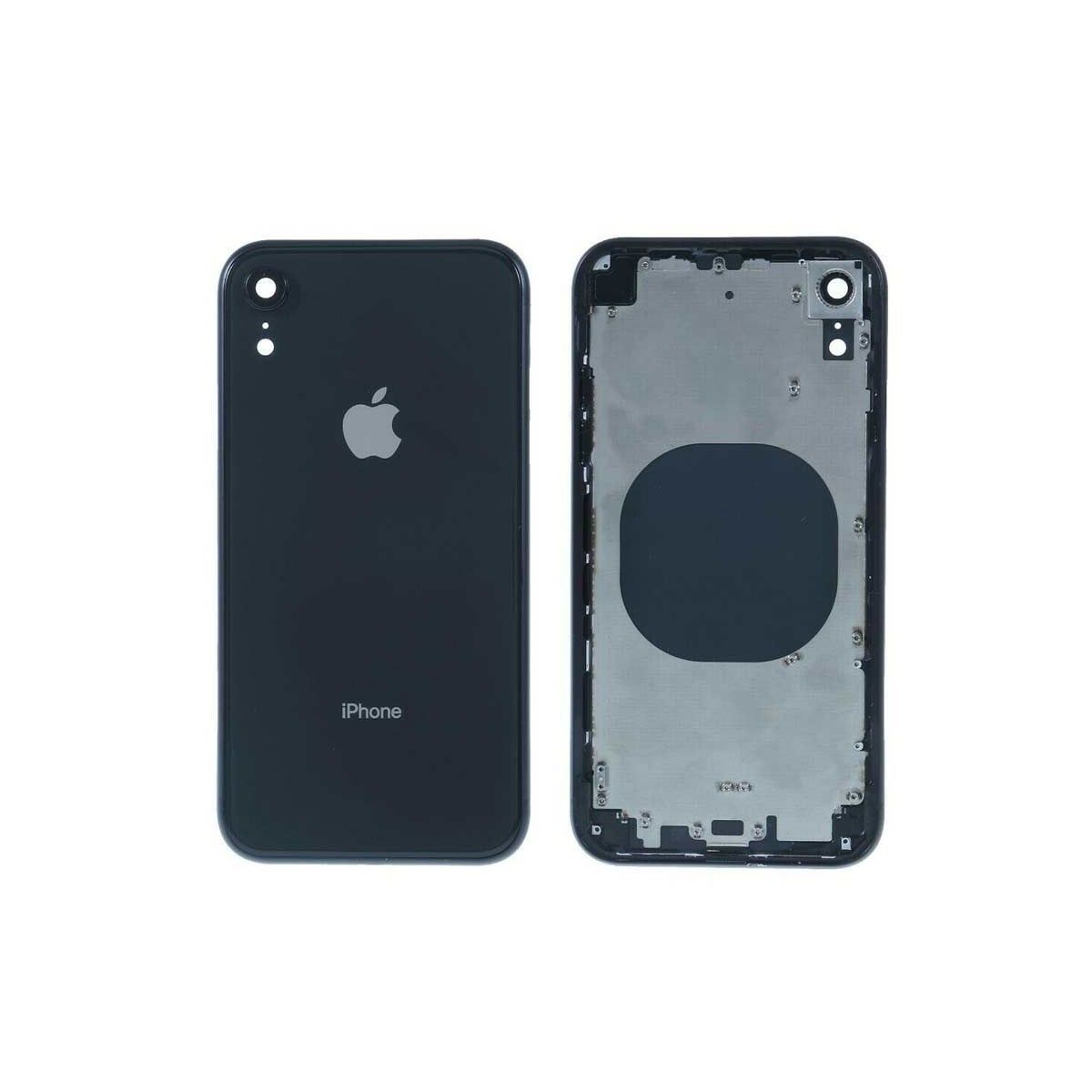Chasis+tapa trasera iPhone Xr Negro (Con Rejillas)