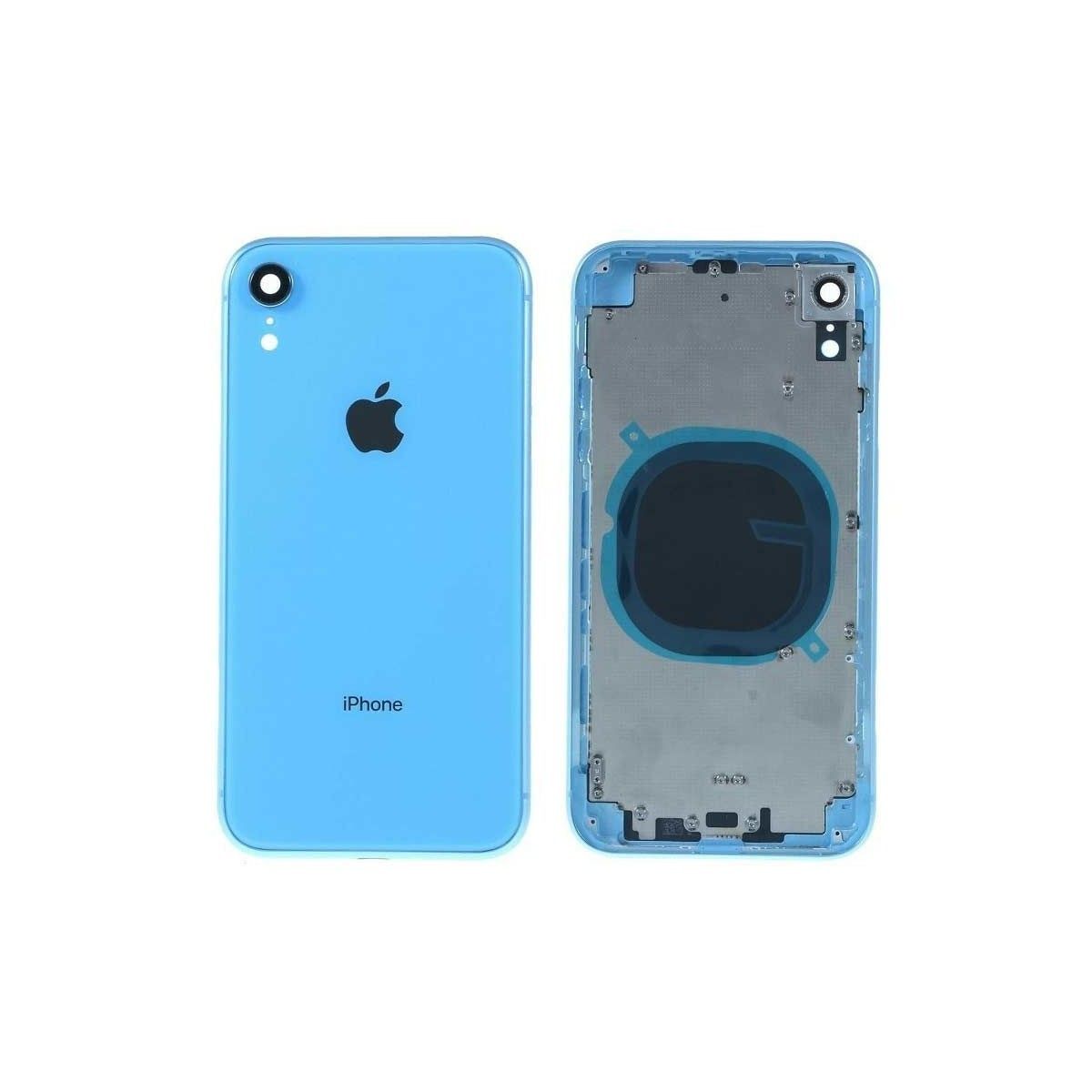 Chasis+tapa trasera iPhone Xr Azul (Con Rejillas)