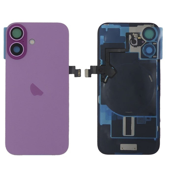 Tapa trasera Iphone 16 Rosa (Con componentes)