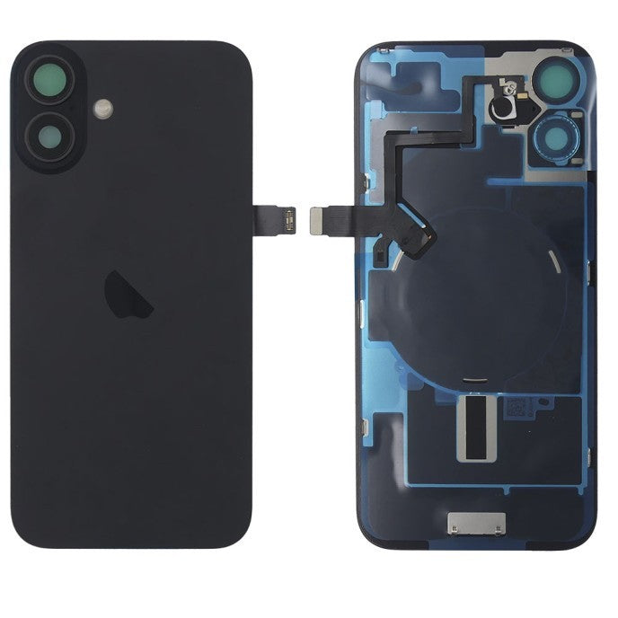 Tapa trasera Iphone 16 Plus Negra (Con componentes)