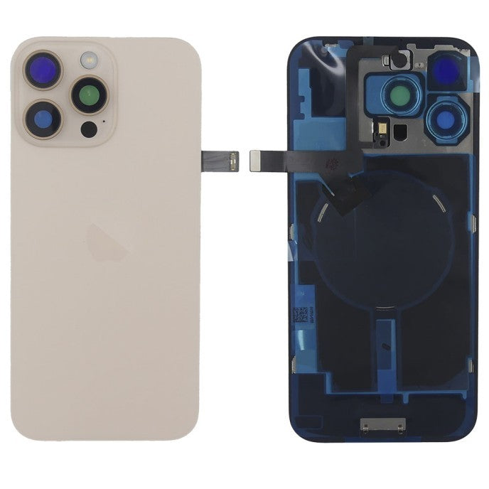 Tapa trasera Iphone 16 PRO MAX Titanio Desierto (Con componentes)