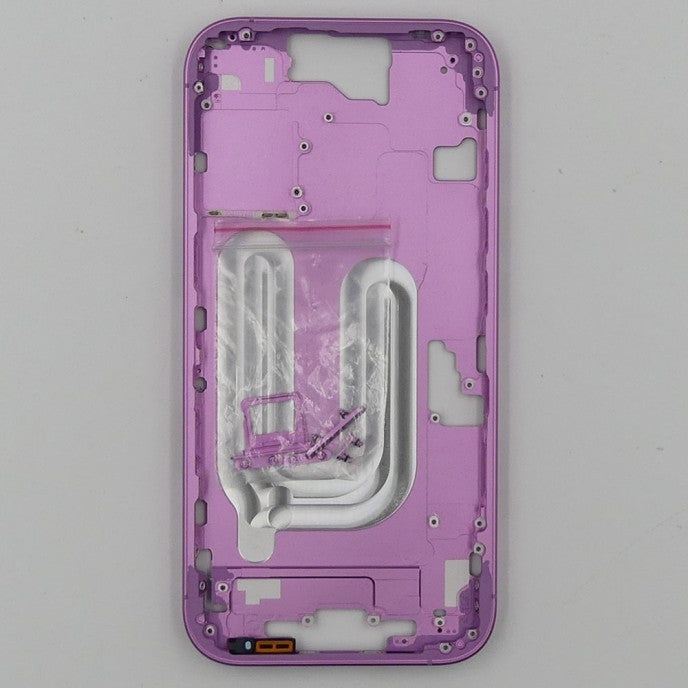 Chasis+tapa trasera iPhone 16 Rosa (Con Rejillas)
