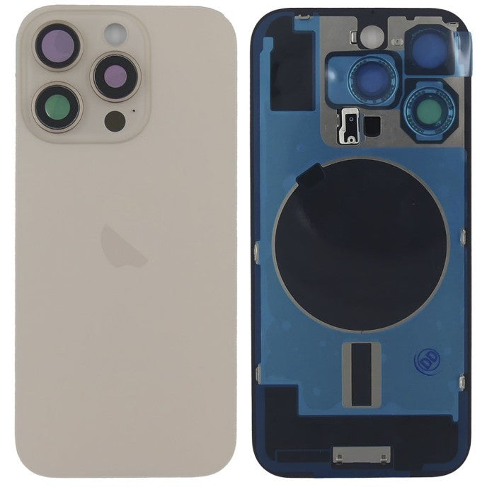 Chasis+tapa trasera iPhone 16 Pro Titanio Desierto (Con Rejillas)