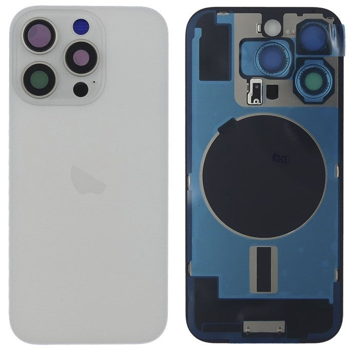 Chasis+tapa trasera iPhone 16 Pro Titanio Blanco (Con Rejillas)