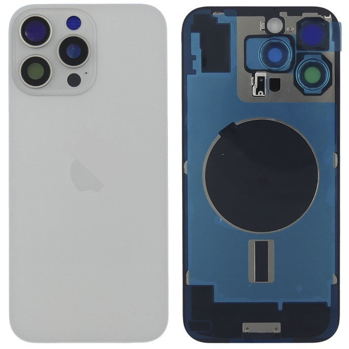 Chasis+tapa trasera iPhone 16 Pro Max Titanio Blanco (Con Rejillas)