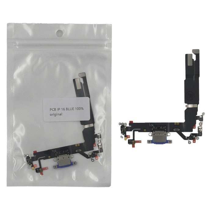 Flex Conector de carga iPhone 16 Azul Ultramar