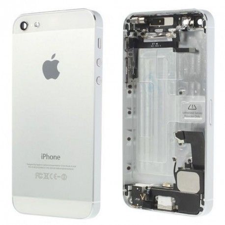 Carcasa Trasera + Chasis Central Original iPhone 5s Blanco/Plata Completo