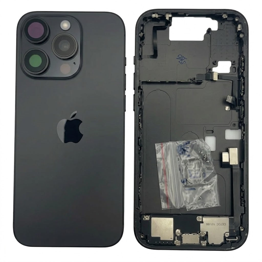 Chasis iPhone 16 PRO NEGRO CON COMPONENTES 100% originales