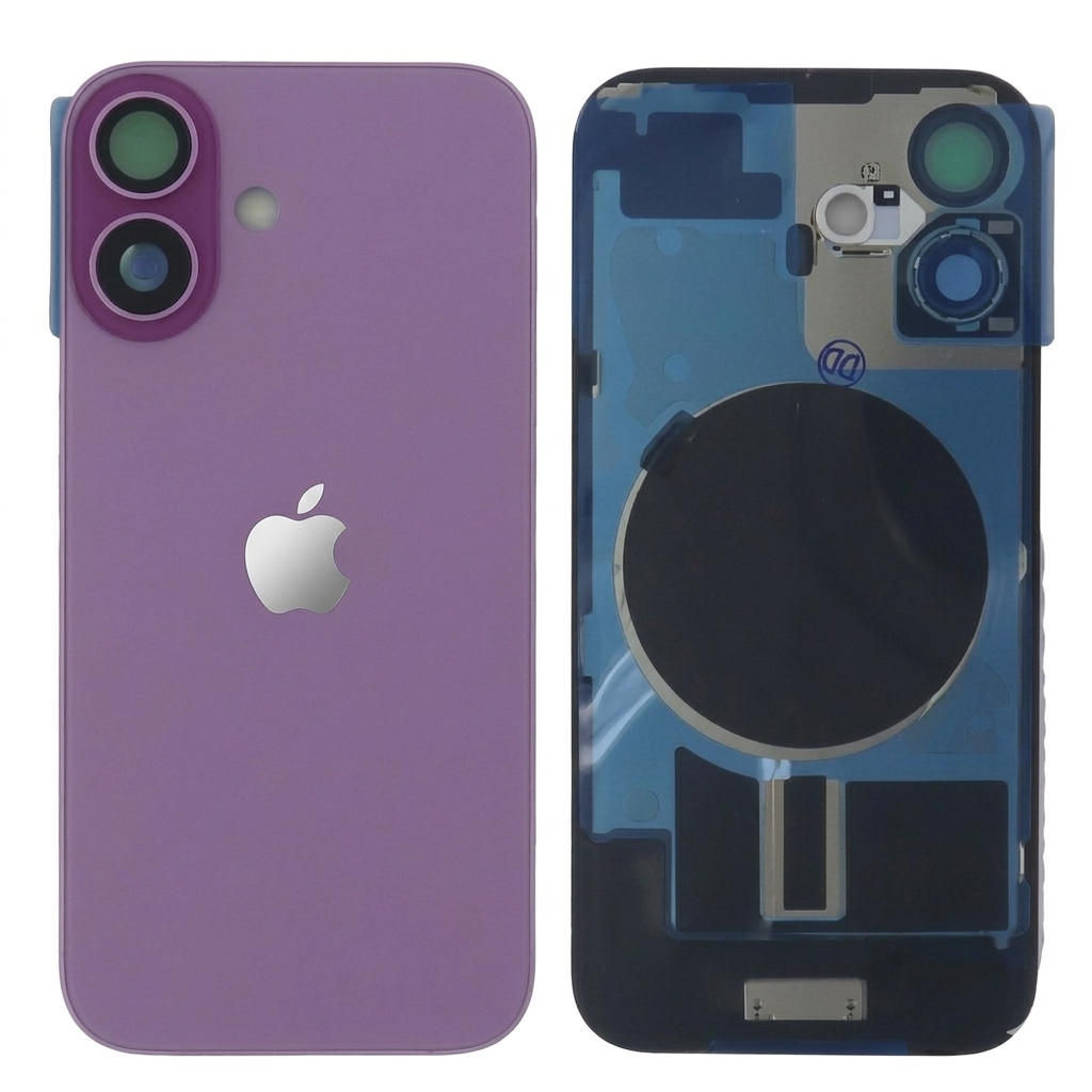 Chasis iPhone 16 ROSA tapa trasera (Unibody, INCLUYE rejillas) Original