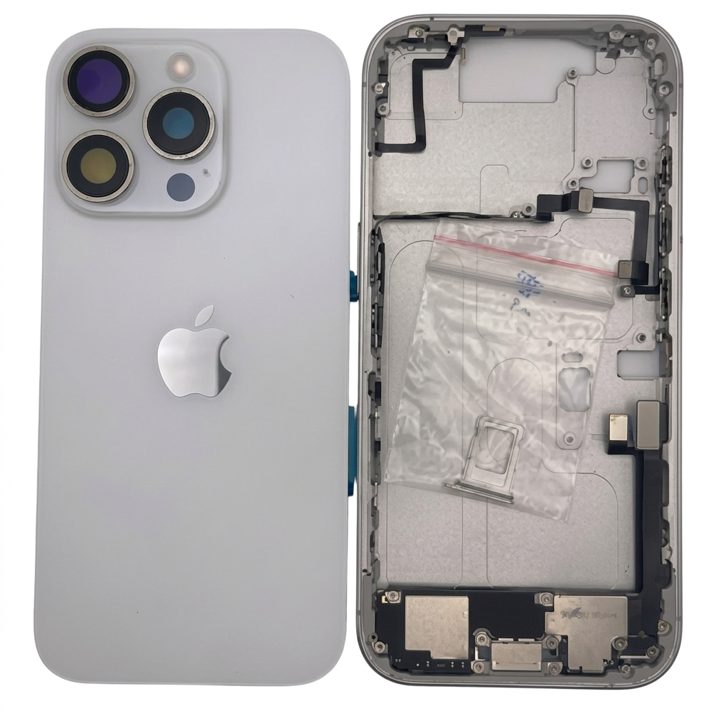 Chasis iPhone 16 PRO MAX BLANCO CON COMPONENTES 100% originales