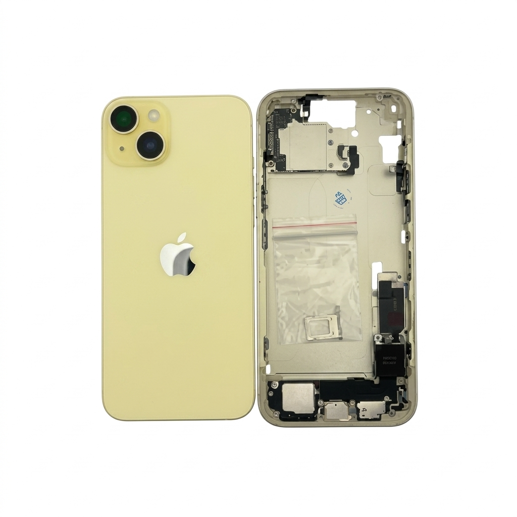Chasis iPhone 15 Plus Amarillo con componentes 100% original