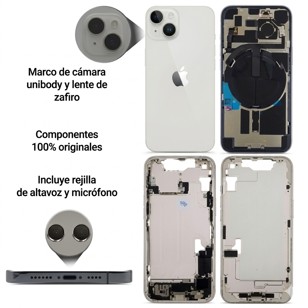 Chasis iPhone 14 Blanco con componentes 100% original