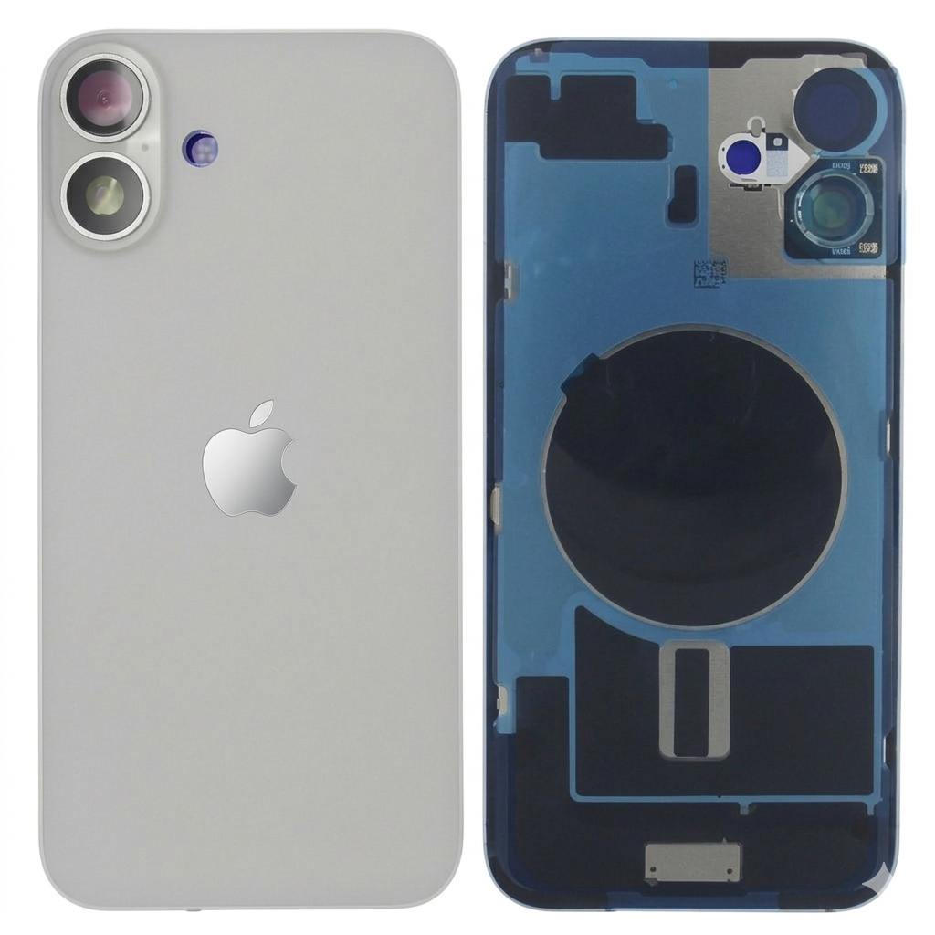 Chasis iPhone 16 PLUS BLANCO tapa trasera (Unibody, INCLUYE rejillas) Original