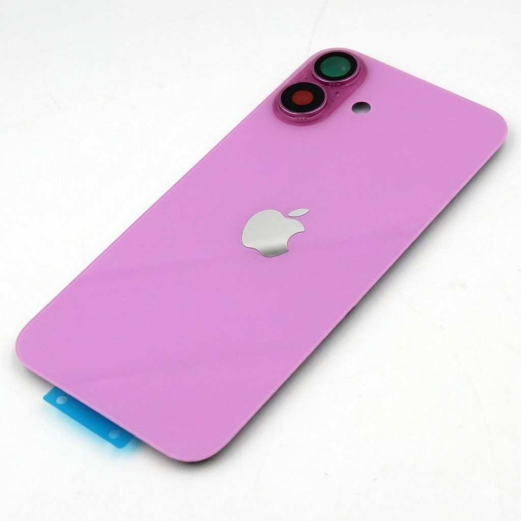 Tapa trasera iPhone 16 ROSA (Unibody, Soporte Metal, Imán y Lente) Original