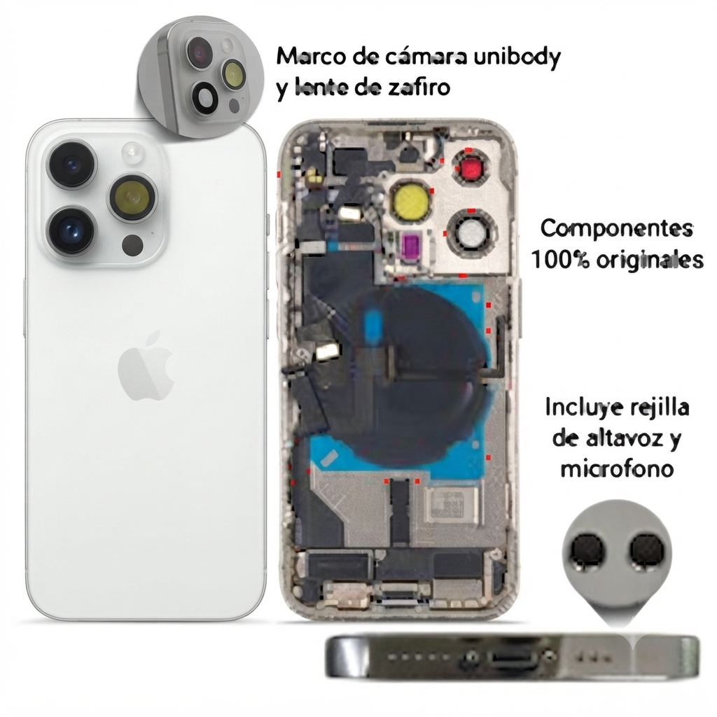 Chasis iPhone 14 Pro Blanco con componente 100% original