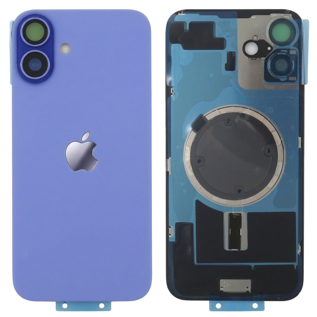 Tapa trasera iPhone 16 PLUS AZUL ULTRAMAR (Unibody, Soporte Metal, Imán y Lente) Original