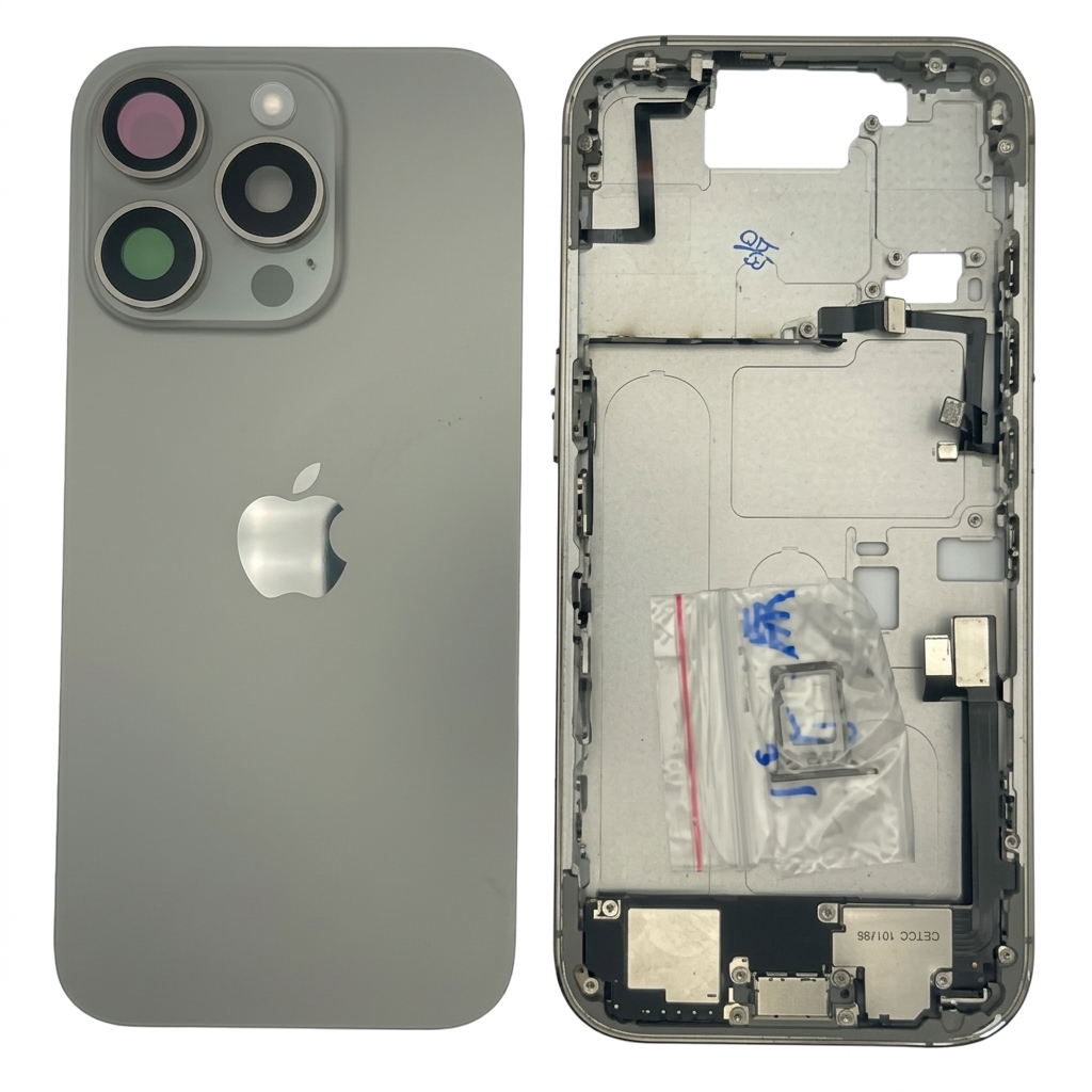 Chasis iPhone 16 PRO NATURAL CON COMPONENTES 100% originales
