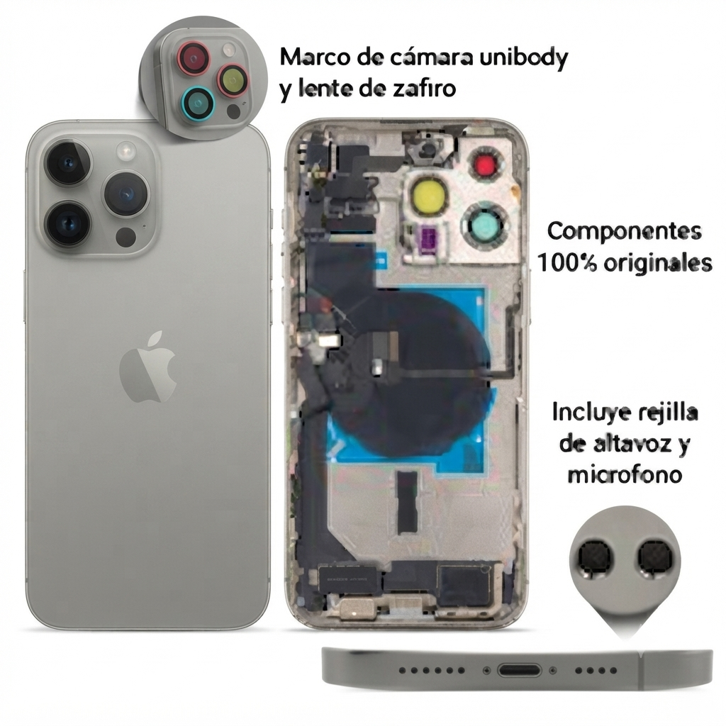 Chasis iPhone 14 Pro Max Blanco con componente 100% originales