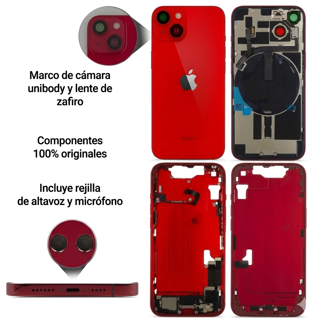 Chasis iPhone 14 Rojocon componenetes 100% original