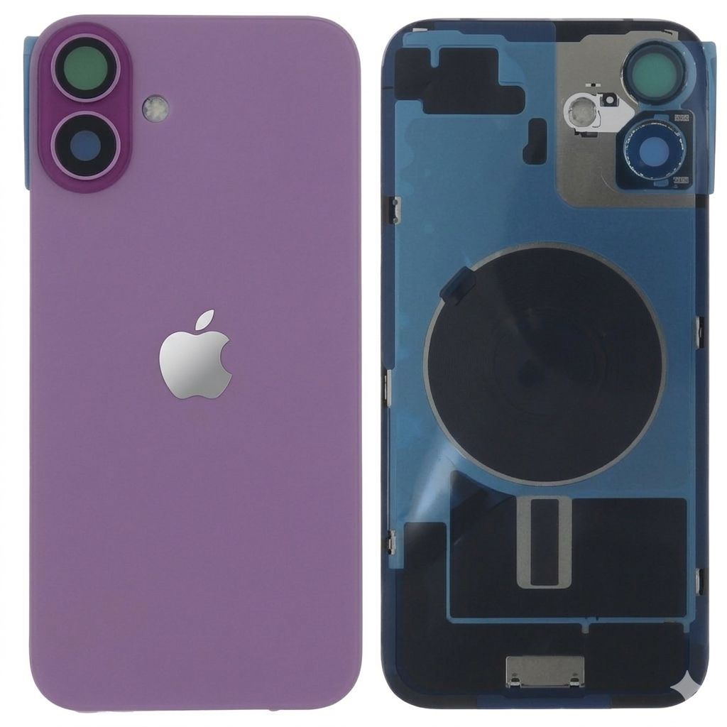 Chasis iPhone 16 PLUS ROSA tapa trasera (Unibody, INCLUYE rejillas) Original