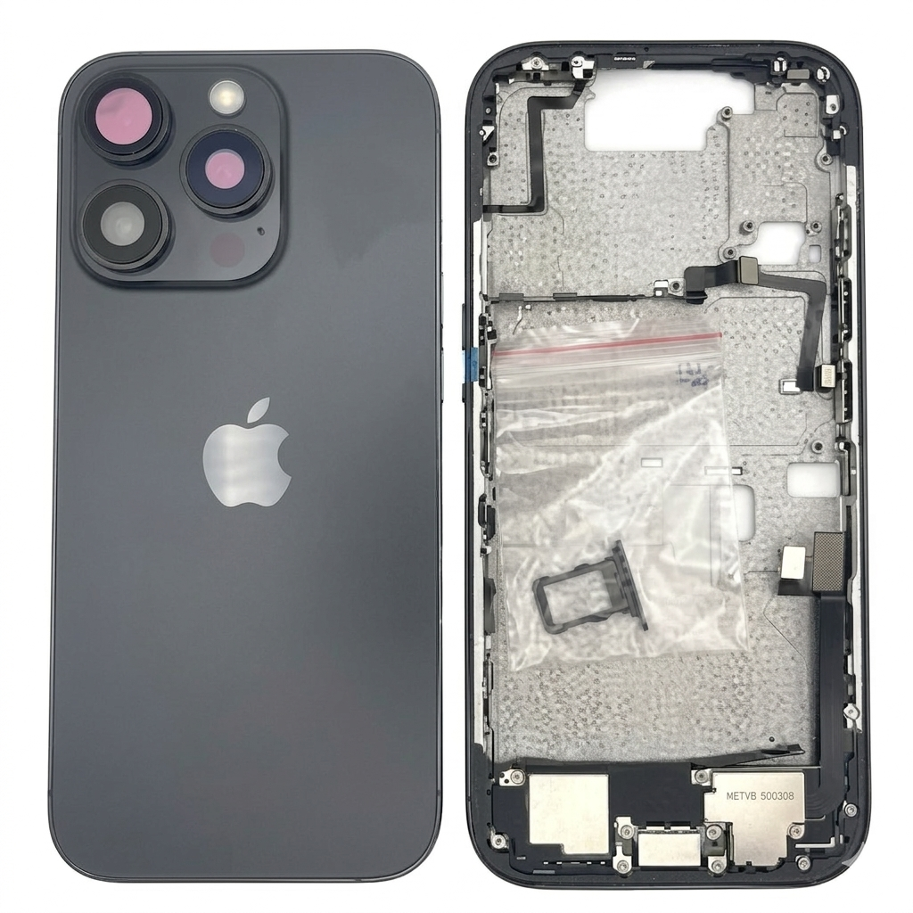 Chasis iPhone 16 PRO MAX NEGRO CON COMPONENTES 100% originales