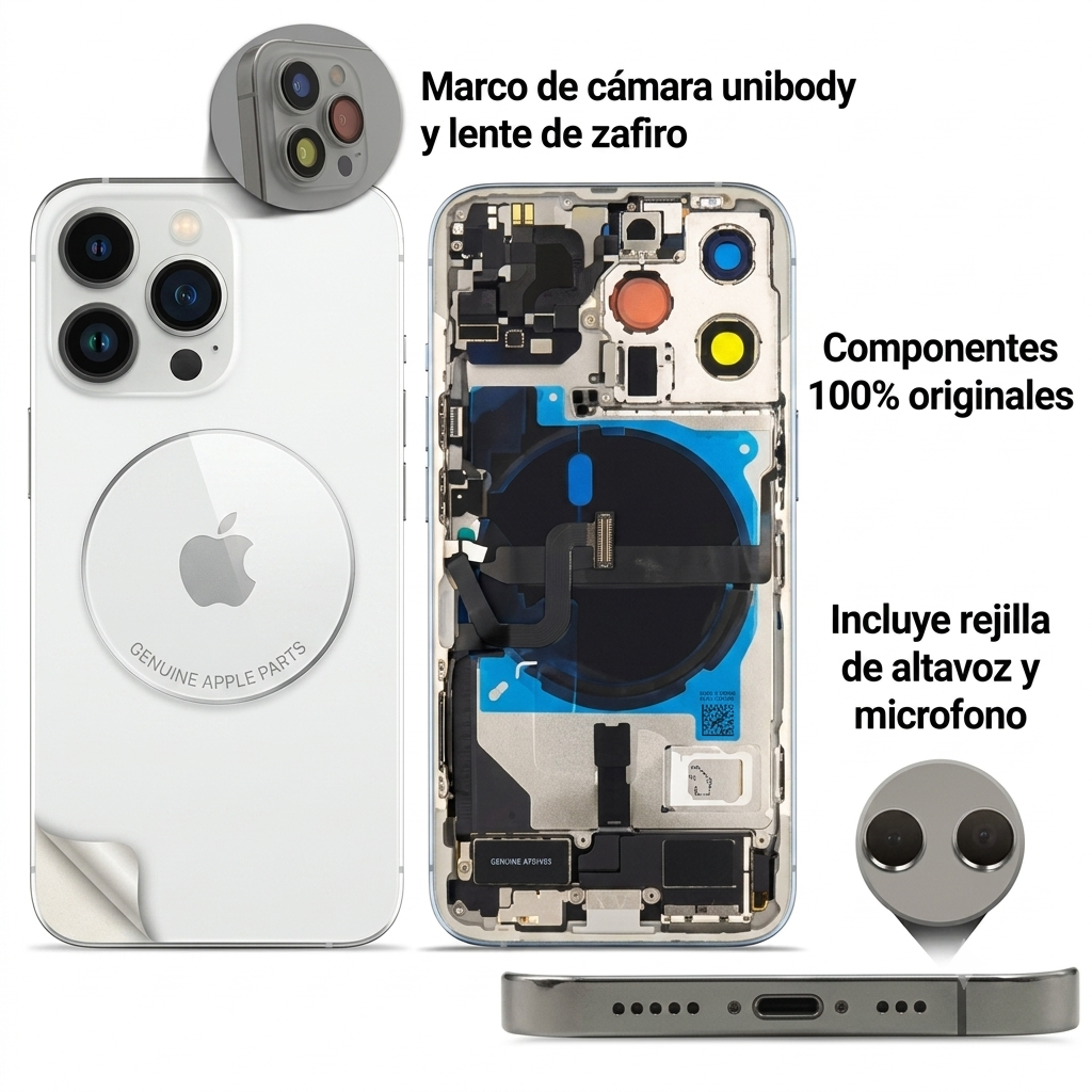 Chasis iPhone 13 Pro Blanco con componente 100% original
