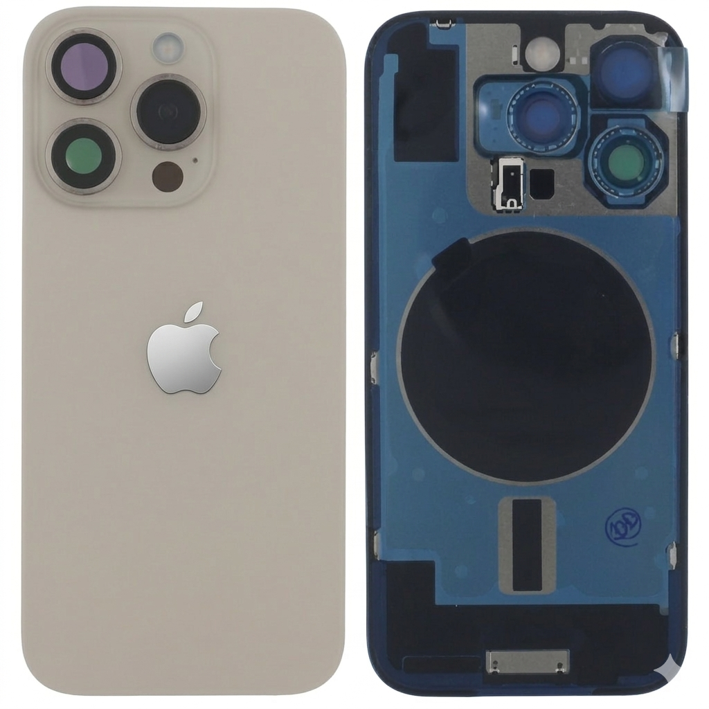 Chasis iPhone 16 PRO DESIERTO tapa trasera (Unibody, INCLUYE rejillas) Original