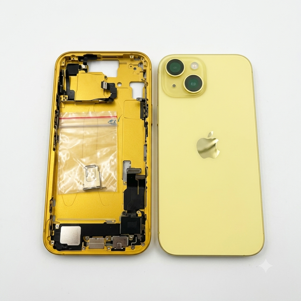 Chasis iPhone 15 Amarillo con componentes 100% original