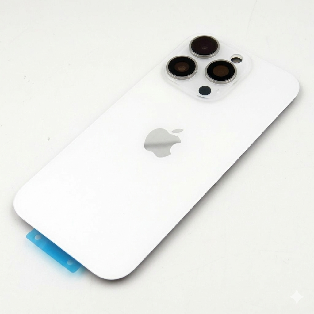 Tapa trasera iPhone 16 PRO BLANCO (Unibody, Soporte Metal, Imán y Lente) Original