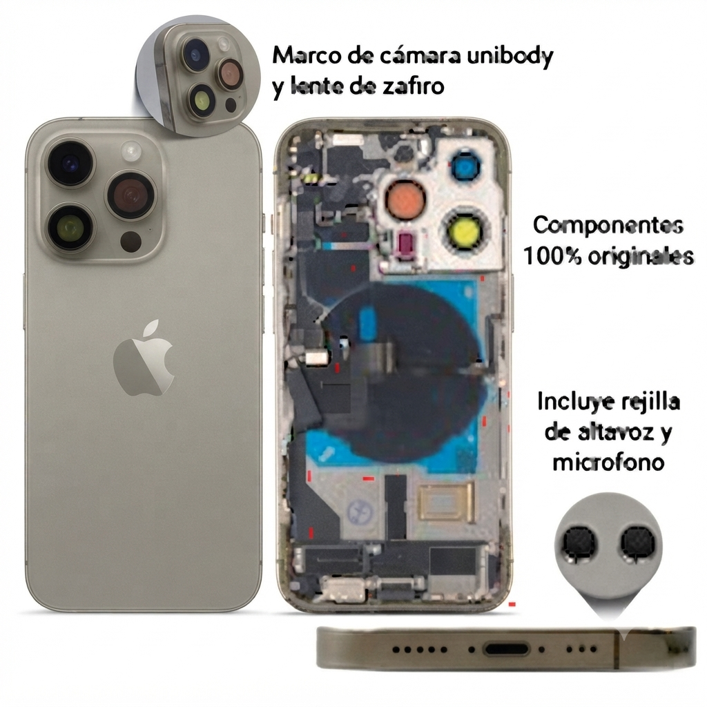 Chasis iPhone 14 Pro Dorado con componente 100% original
