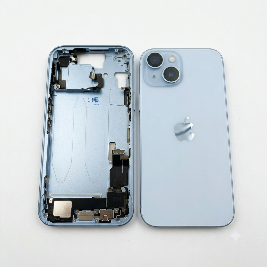 Chasis iPhone 15 Blanco Azul con Componentes 100% original